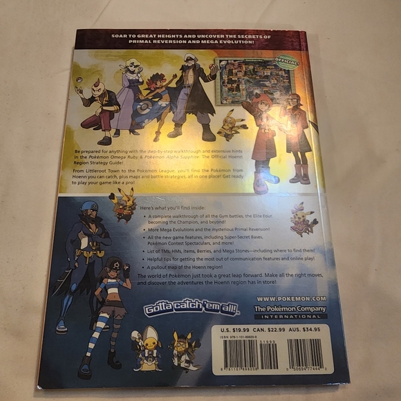 Pokémon Omega Ruby & Alpha Sapphire OFFICIAL Hoenn Region Guide w/ Map Poster - Picture 2 of 2